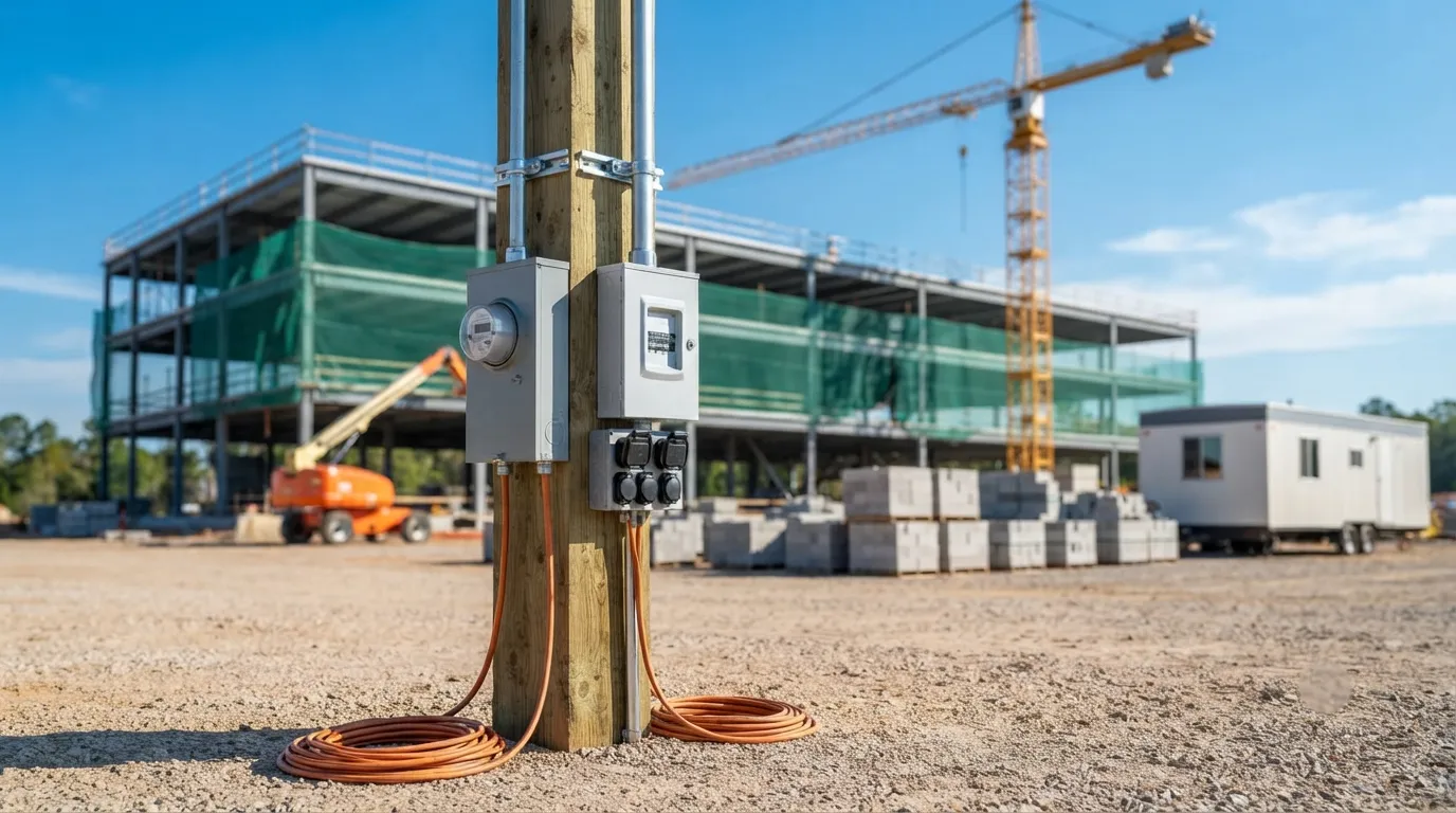Temporary Power Pole in Albany, GA